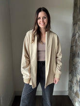 Load image into Gallery viewer, natural french terry oversized cardigan