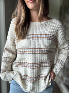 oversized boyfriend stripe sweater