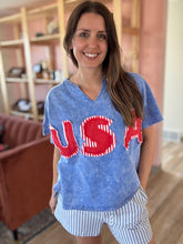 Load image into Gallery viewer, USA patched relaxed tee