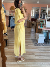 Load image into Gallery viewer, lemon cotton midi skirt