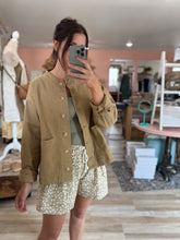 Load image into Gallery viewer, camel cotton denim chore jacket