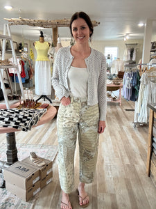 vintage floral barrel pants
