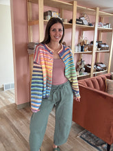 Load image into Gallery viewer, prism stripe button cardi
