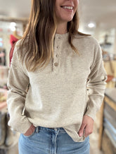 Load image into Gallery viewer, oatmeal waffle henley