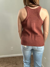 Load image into Gallery viewer, brown racerback knit tank