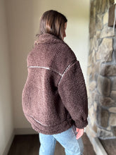 Load image into Gallery viewer, z supply dark chocolate ari sherpa coat