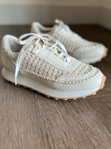 mia natural woven sneakers