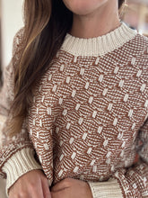 Load image into Gallery viewer, autumn ripple rust chunky knit sweater