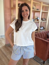 Load image into Gallery viewer, classic white cotton cuffed tee
