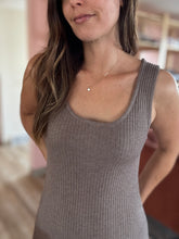 Load image into Gallery viewer, day to night mocha ribbed dress
