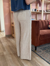 Load image into Gallery viewer, tan gingham cotton pants