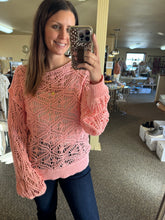 Load image into Gallery viewer, blossom open weave sweater