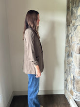 Load image into Gallery viewer, olive brown ruched blazer