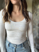 Load image into Gallery viewer, oatmeal scoop long sleeve tee