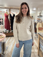 Load image into Gallery viewer, oatmeal waffle henley