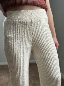 natural sweater knit ribbed pant