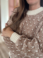 Load image into Gallery viewer, autumn ripple rust chunky knit sweater