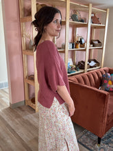 Load image into Gallery viewer, deep rose ribbed dolman sweater