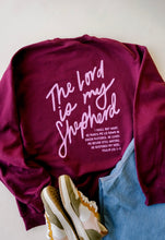 Load image into Gallery viewer, the Lord is my shepherd maroon pullover