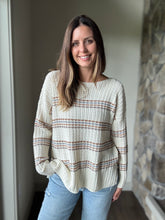 Load image into Gallery viewer, oversized boyfriend stripe sweater