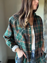 Load image into Gallery viewer, green camp flannel