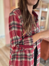 Load image into Gallery viewer, red plaid flannel shirt