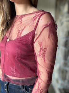 wine lace top