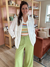 Load image into Gallery viewer, so cal white button up shirt