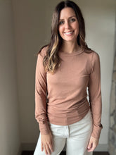 Load image into Gallery viewer, cinnamon soft ribbed long sleeve top