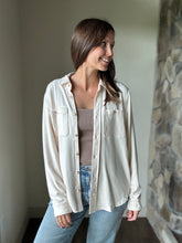 Load image into Gallery viewer, ultra soft ivory button down flannel