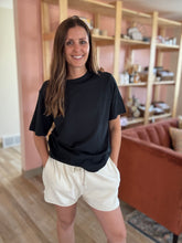 Load image into Gallery viewer, black relaxed cotton tee