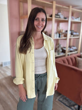 Load image into Gallery viewer, serene butter yellow soft button up