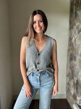 Load image into Gallery viewer, forest mineral wash button vest