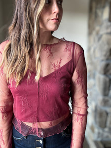 wine lace top