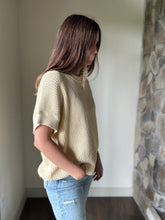 Load image into Gallery viewer, buttercream short sleeve relaxed sweater