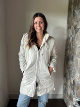 Load image into Gallery viewer, ecru midi hooded jacket