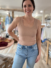 Load image into Gallery viewer, dark taupe ribbed tank