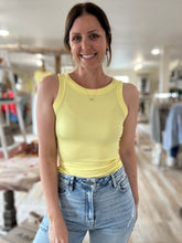 Load image into Gallery viewer, butter ribbed foundation tank
