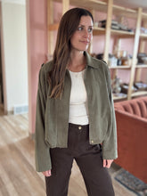 Load image into Gallery viewer, bubble combat suede jacket