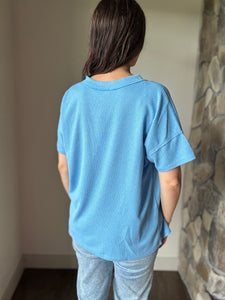ocean button waffle top