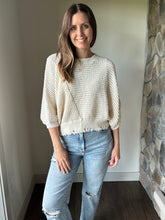 Load image into Gallery viewer, ivory zari sweater knit top