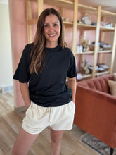 Load image into Gallery viewer, black relaxed cotton tee
