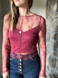 wine lace top