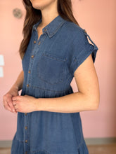 Load image into Gallery viewer, dark chambray tiered dress | S-3XL