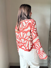 Load image into Gallery viewer, rust+cream crochet top