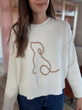 Load image into Gallery viewer, dog outline embroidered sweater