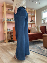 Load image into Gallery viewer, judy blue luxe retro wide nightfall blue jeans