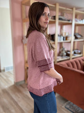 Load image into Gallery viewer, cranberry icing short sleeve sweater