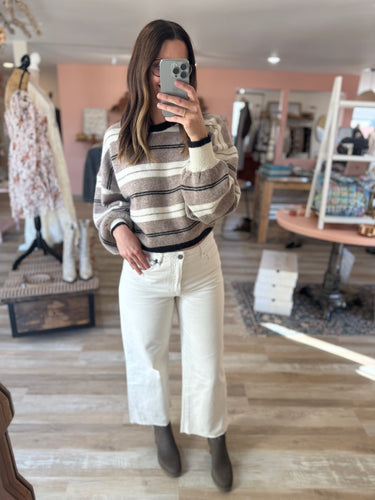 hidden high waist bone cropped wide leg pants