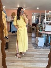 Load image into Gallery viewer, lemon cotton midi skirt